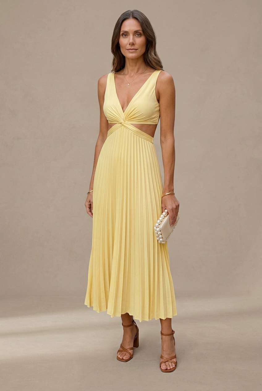 Grace | Flowy Pleated Maxi Dress